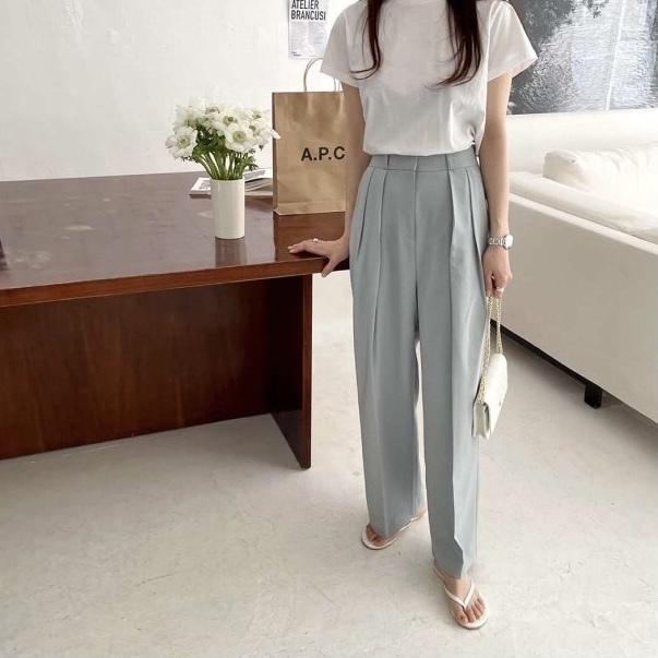 ハイウエストワイルドレッグパンツ 4617-画像15-韓国ファッション通販POPREA［ポップリア］