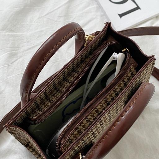 千鳥格子ショルダーバッグ 4222-画像15-韓国ファッション通販POPREA［ポップリア］