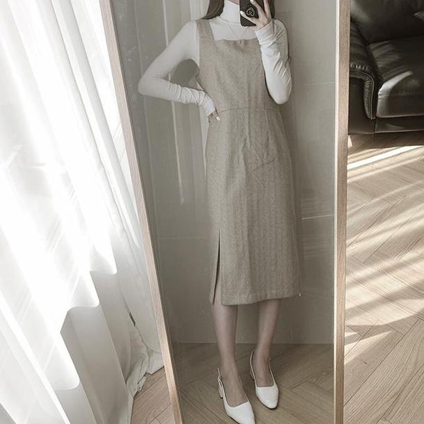 フレンチフェイクウールジャンスカ 4158-画像15-韓国ファッション通販POPREA［ポップリア］