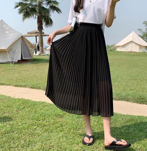 ロングプリーツスカート 4566-画像15-韓国ファッション通販POPREA［ポップリア］