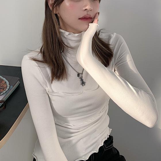 ウェーブフリルハイネックトップス 4404-画像15-韓国ファッション通販POPREA［ポップリア］