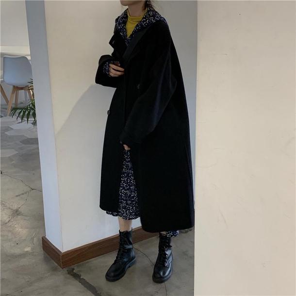 シンプルラペルウールライクコート 3905-画像16-韓国ファッション通販POPREA［ポップリア］