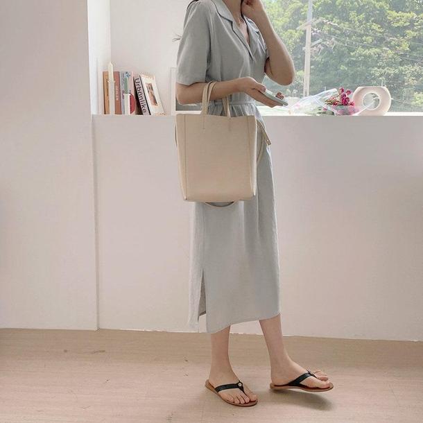 オープンカラーワンピース 4535-画像16-韓国ファッション通販POPREA［ポップリア］