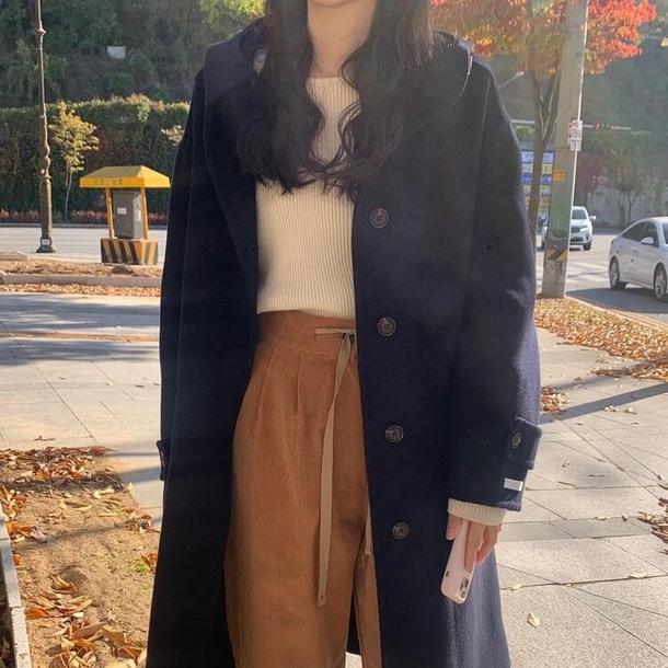 フーディウールロングコート 4068-画像16-韓国ファッション通販POPREA［ポップリア］