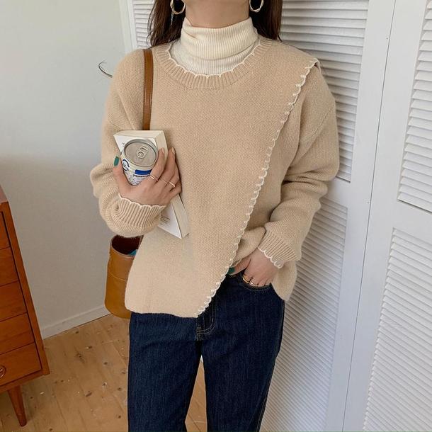 イレギュラーフリルニット 4119-画像16-韓国ファッション通販POPREA［ポップリア］