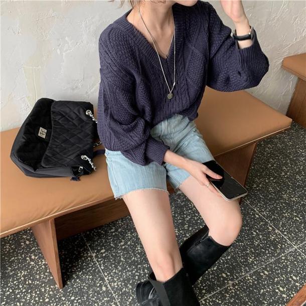 バックストラップショートニット 3925-画像16-韓国ファッション通販POPREA［ポップリア］