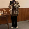 Vネック千鳥格子ニットカーディガン 4171-画像16-韓国ファッション通販POPREA［ポップリア］