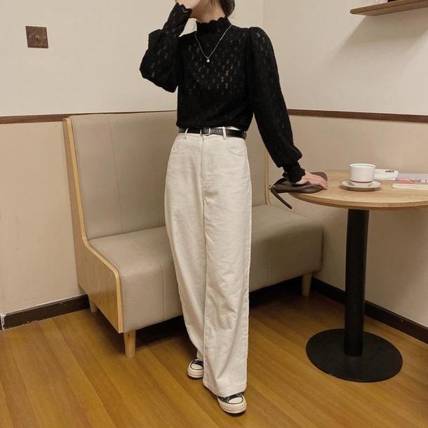 ハイカラーレーストップス 4112-画像16-韓国ファッション通販POPREA［ポップリア］