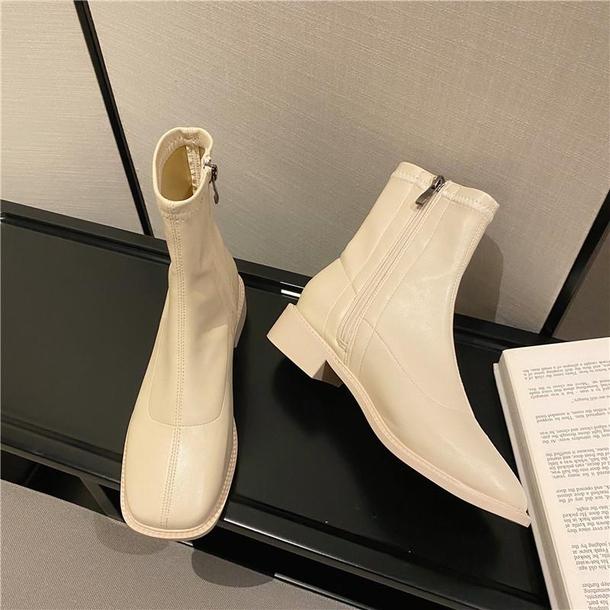 ソフトエコレザーショートブーツ 3859-画像17-韓国ファッション通販POPREA［ポップリア］