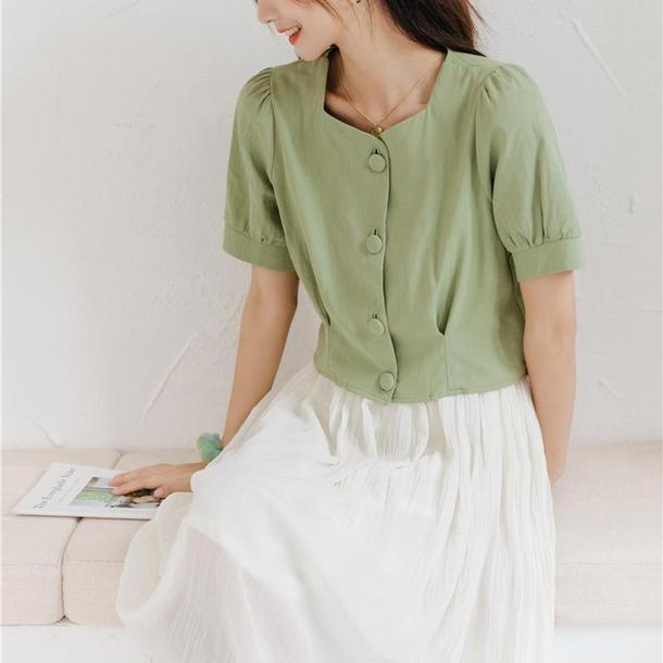 ハートネックショートトップス 4573-画像17-韓国ファッション通販POPREA［ポップリア］