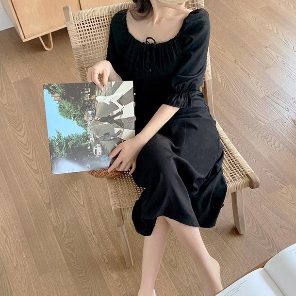 フロントギャザークラシックワンピ 4626-画像17-韓国ファッション通販POPREA［ポップリア］