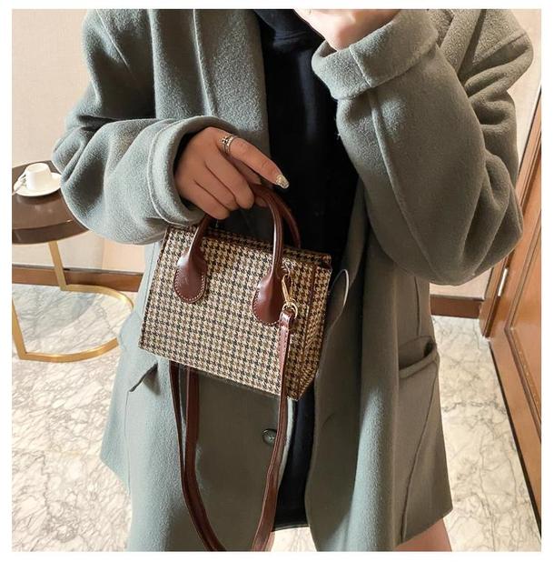 千鳥格子ショルダーバッグ 4222-画像17-韓国ファッション通販POPREA［ポップリア］