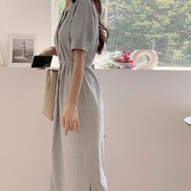 オープンカラーワンピース 4535-画像17-韓国ファッション通販POPREA［ポップリア］