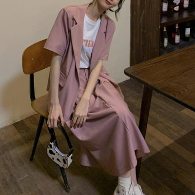 くすみカラーツーピーススカート 4419-画像18-韓国ファッション通販POPREA［ポップリア］