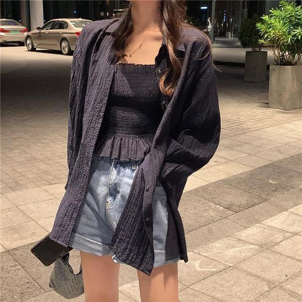 オーバーシャツ＆キャミ 3457-画像18-韓国ファッション通販POPREA［ポップリア］