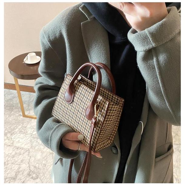 千鳥格子ショルダーバッグ 4222-画像19-韓国ファッション通販POPREA［ポップリア］