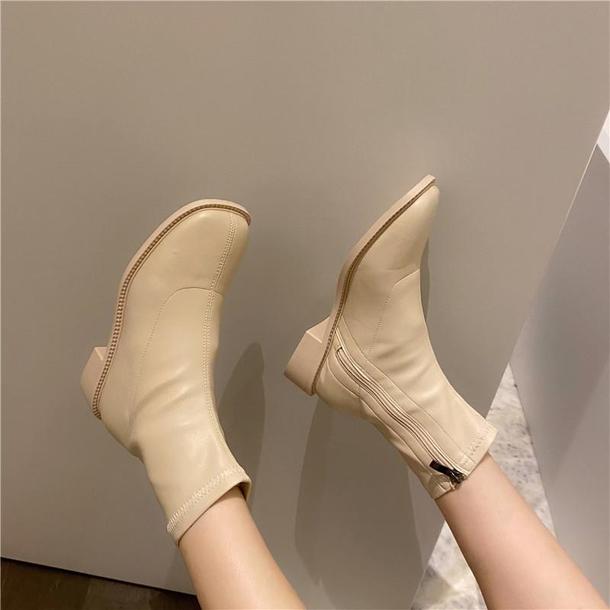 ソフトエコレザーショートブーツ 3859-画像19-韓国ファッション通販POPREA［ポップリア］