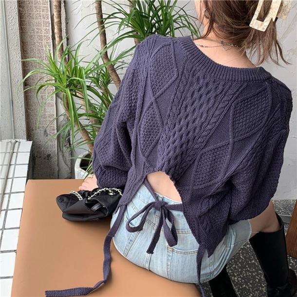 バックストラップショートニット 3925-画像19-韓国ファッション通販POPREA［ポップリア］