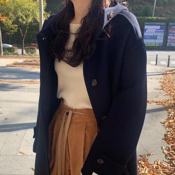 フーディウールロングコート 4068-画像20-韓国ファッション通販POPREA［ポップリア］