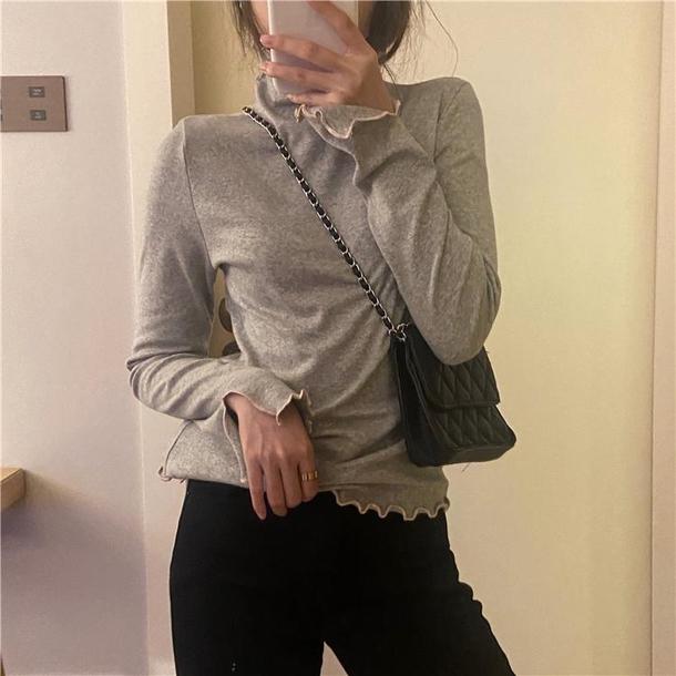 ハイネックメロートップス 4139-画像21-韓国ファッション通販POPREA［ポップリア］