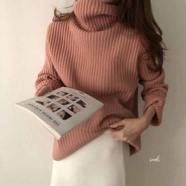 ハイネックルーズリブニット 4100-画像21-韓国ファッション通販POPREA［ポップリア］