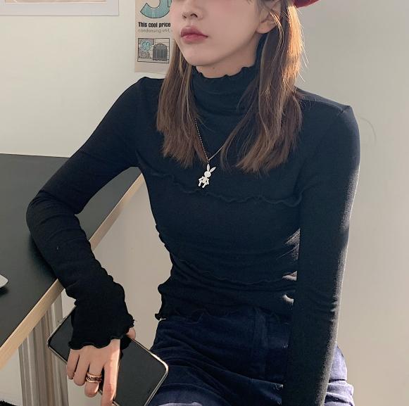 ウェーブフリルハイネックトップス 4404-画像21-韓国ファッション通販POPREA［ポップリア］