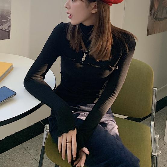 ウェーブフリルハイネックトップス 4404-画像22-韓国ファッション通販POPREA［ポップリア］