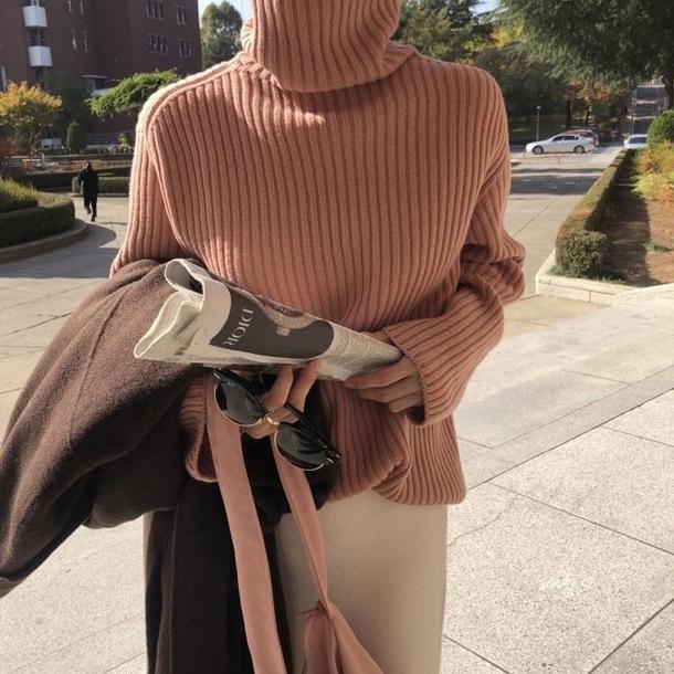 ハイネックルーズリブニット 4100-画像22-韓国ファッション通販POPREA［ポップリア］