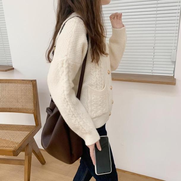 ニットラウンドネックカーディガン 4055-画像22-韓国ファッション通販POPREA［ポップリア］