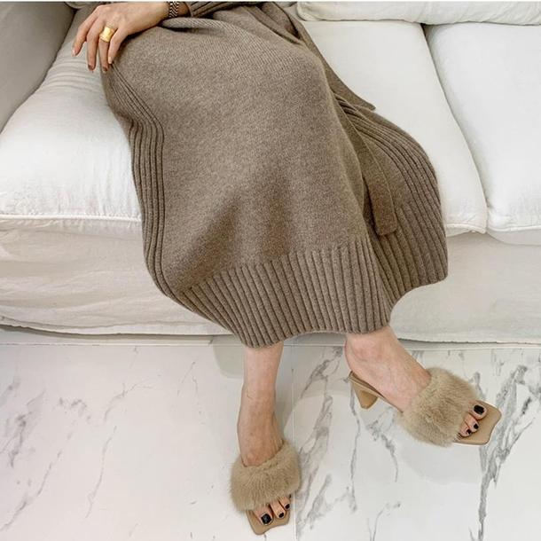 斜めボタンニットセータードレス 4244-画像23-韓国ファッション通販POPREA［ポップリア］