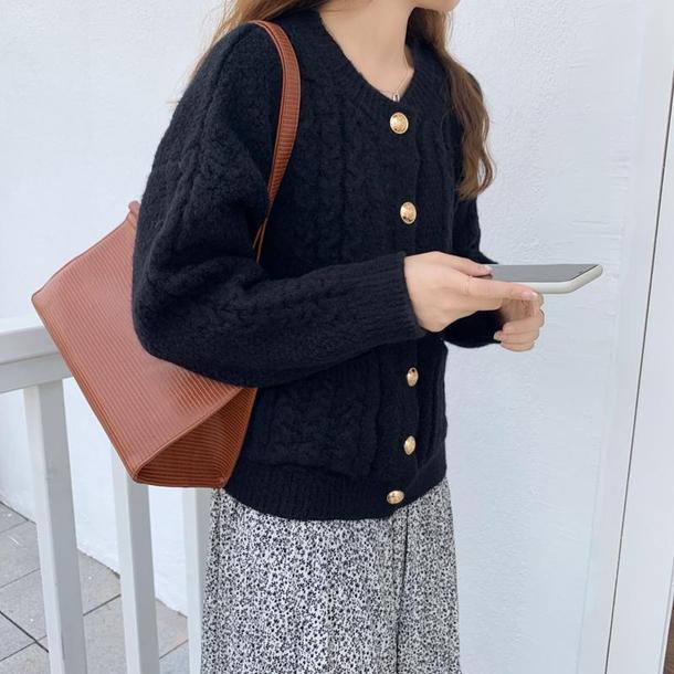 ニットラウンドネックカーディガン 4055-画像25-韓国ファッション通販POPREA［ポップリア］