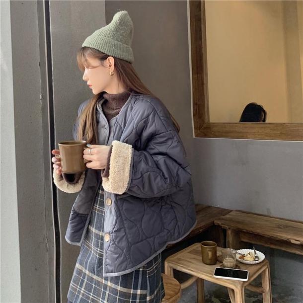 リバーシブルキルティングボアジャケット 3996-画像25-韓国ファッション通販POPREA［ポップリア］