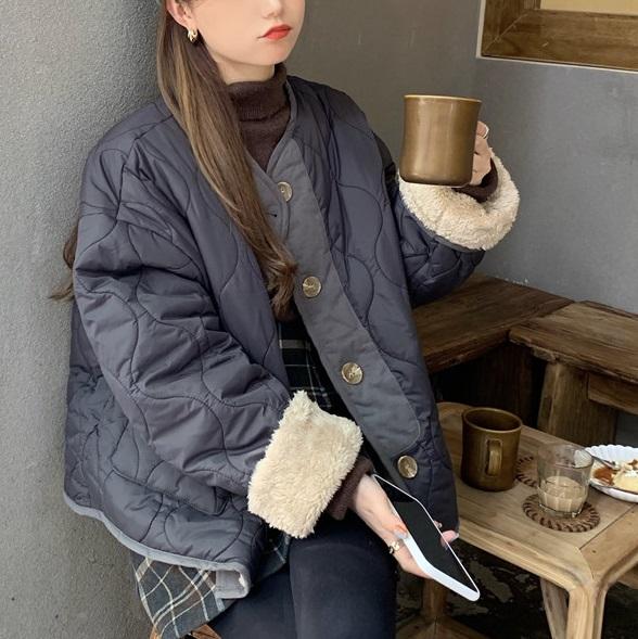 リバーシブルキルティングボアジャケット 3996-画像26-韓国ファッション通販POPREA［ポップリア］