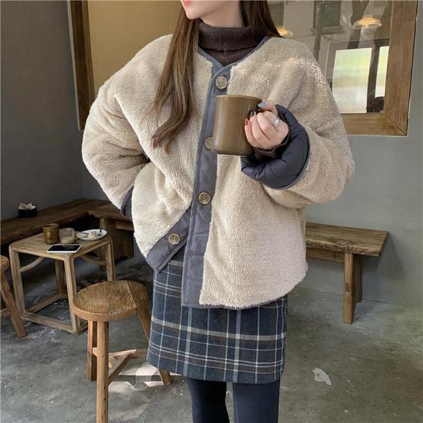 リバーシブルキルティングボアジャケット 3996-画像27-韓国ファッション通販POPREA［ポップリア］