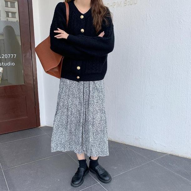 ニットラウンドネックカーディガン 4055-画像28-韓国ファッション通販POPREA［ポップリア］