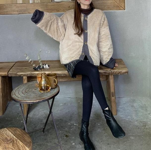 リバーシブルキルティングボアジャケット 3996-画像29-韓国ファッション通販POPREA［ポップリア］