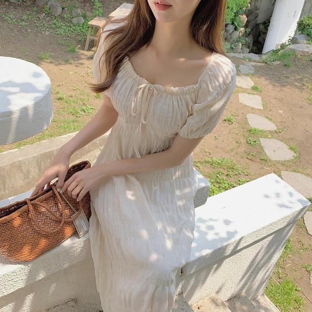 プリーツロングワンピース 4649-画像2-韓国ファッション通販POPREA［ポップリア］