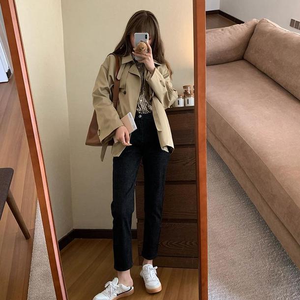 ブラックデニムストレートパンツ 4029-画像2-韓国ファッション通販POPREA［ポップリア］