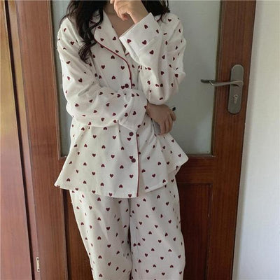 ハートパガーリーパジャマ 3466-画像2-韓国ファッション通販POPREA［ポップリア］