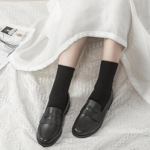 レインシューズシンプルローファー 4492-black/35(22.5cm)_お取り寄せ44920-画像2-韓国ファッション通販POPREA［ポップリア］