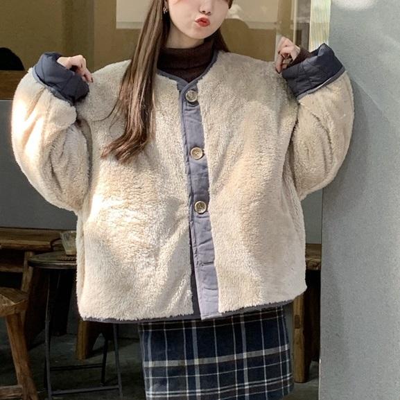 リバーシブルキルティングボアジャケット 3996-画像30-韓国ファッション通販POPREA［ポップリア］