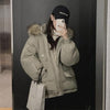 フード付きファーカラーエコダウンジャケット 4212-画像3-韓国ファッション通販POPREA［ポップリア］