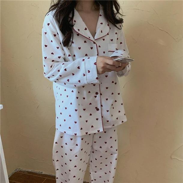 ハートパガーリーパジャマ 3466-画像3-韓国ファッション通販POPREA［ポップリア］