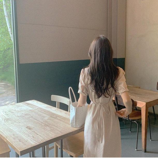 オープンカラーワンピース 4535-画像3-韓国ファッション通販POPREA［ポップリア］