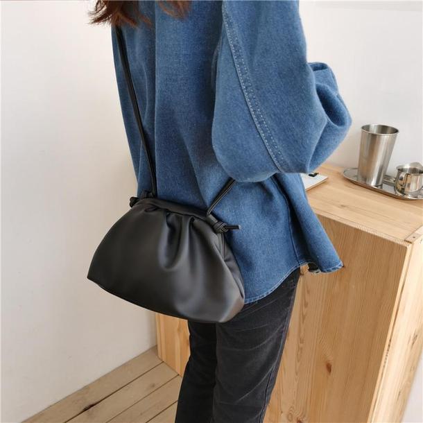 ソフトエコレザークラウドバッグ 3892-画像3-韓国ファッション通販POPREA［ポップリア］