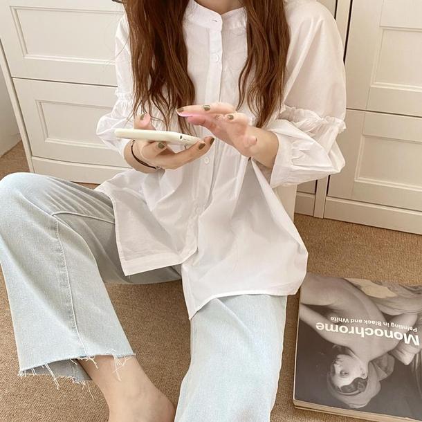 スモールレースステッチブラウス 4589-画像3-韓国ファッション通販POPREA［ポップリア］