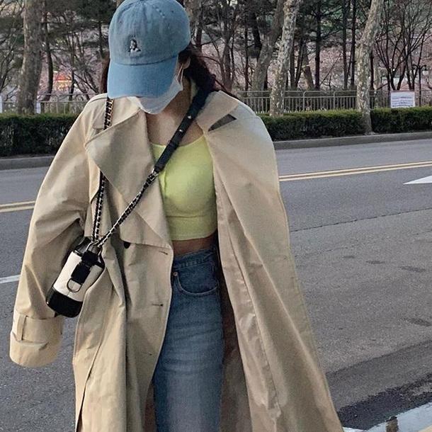 オーバートレンチカジュアルコート 3854-画像3-韓国ファッション通販POPREA［ポップリア］