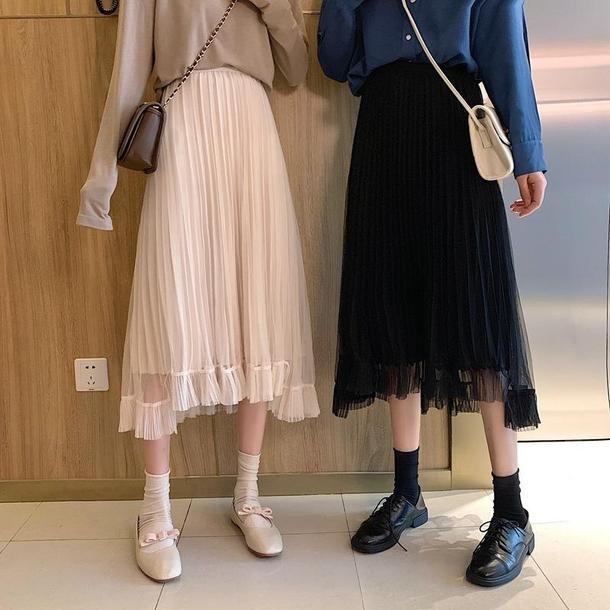 アシメシースルースカート 3109-画像3-POPREA