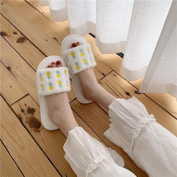 モコモコフルーツスリッパ 3486-パイン/36(23.0cm)～37(23.5cm)_お取り寄せ34863-画像3-韓国ファッション通販POPREA［ポップリア］