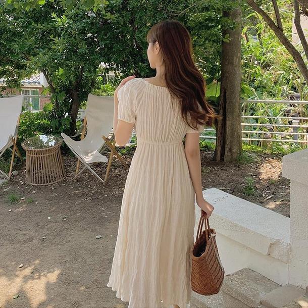 プリーツロングワンピース 4649-画像3-韓国ファッション通販POPREA［ポップリア］